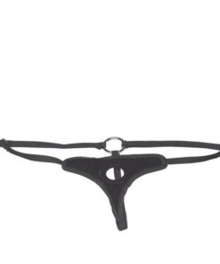 Lux Fetish Black Velvet Bikini Strap On O/S