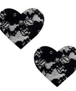 Neva Nude Pasty Heart Lace Black