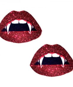 Neva Nude Pasties Vampire Lips Glitter Red