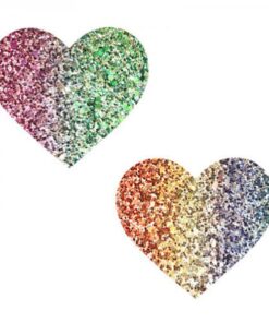 Neva Nude Pasty Heart Glitter Multicolor