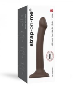 Strap-on-me Semi-realistic Dual Density Bendable Dildo Chocolate Size S