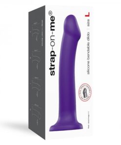 Strap-on-me Semi-realistic Dual Density Bendable Dildo Purple Size L