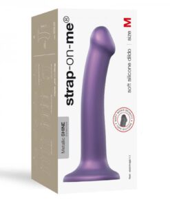 Strap-on-me Mono Density Dildo Metallic Purple Size M - Shine