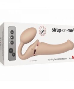 Strap-on-me Vibrating 3 Motors Strap On M - Vanilla