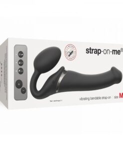 Strap-on-me Vibrating 3 Motors Strap On M - Black