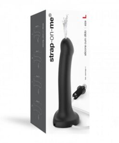 Strap On Me Semi Realistic Cum Dildo Black Large (fluid Not Included)