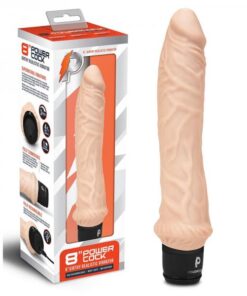 Powercock 8" Girthy Realistic Vibrator - Light