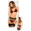 3-piece Crown Pleasure Garter Set M/l