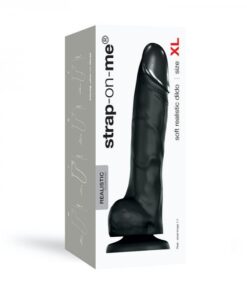 Strap-on-me Soft Realistic Dildo Black Xl