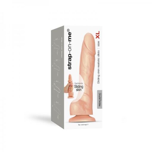 Strap-on-me Xl Sliding Skin Realistic Dildo Vanilla