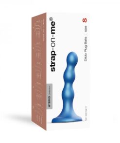 Strap-on-me Dildo Plug Balls S Metallic Blue