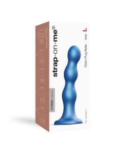 Strap-on-me Dildo Plug Balls L Metallic Blue