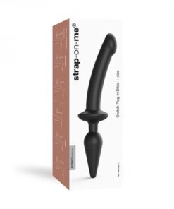 Strap-on-me Hybrid Collection Switch Plug-in Realistic Dildo Dual-ended Black L