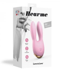 Love To Love Hear Me Rechargeable Silicone Flexible Ear Vibrator Baby Pink