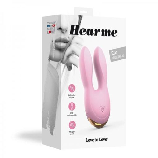 Love To Love Hear Me Rechargeable Silicone Flexible Ear Vibrator Baby Pink