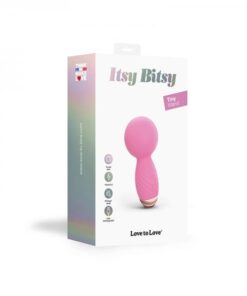 Love To Love Itsy Bitsy Rechargeable Silicone Mini Wand Vibrator Pink Passion