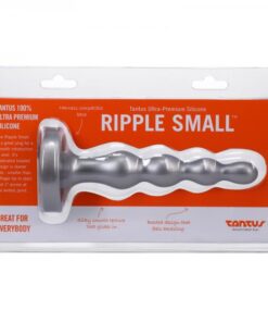 Tantus Ripple Small 8 In. Anal Beads Dildo Firm Silver