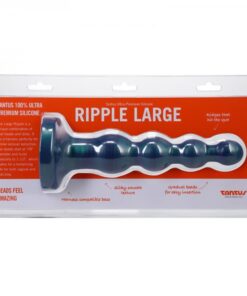 Tantus Ripple Large 8 In. Anal Beads Dildo Medium-firm Malachite