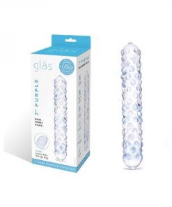 Glas Purple Rose 7 In. Nubby Dildo