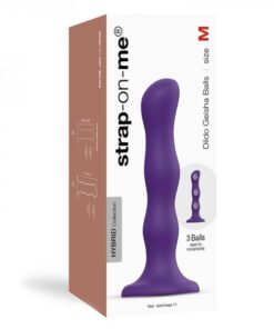 Strap-on-me Geisha Ball Dildo Medium Purple