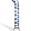 Mr Swirly 6.5 inches G-Spot Glass Dildo Clear Blue