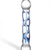 Glas 6.5 inches Full Tip Textured Glass Dildo Clear