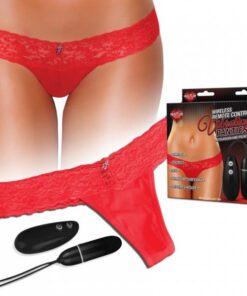 Hustler Wireless Remote Control Vibrating Panties Red M/L