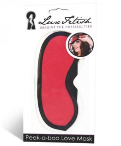 Lux Fetish Peek A Boo Love Mask Red