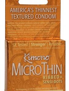 Kimono Type E Textured Latex Condom 3 Pack