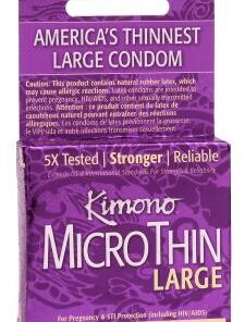 Kimono Microthin Large Latex Condoms 3 Pack