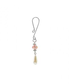 Bijoux De Cli Loop Clitoral Clamp Faceted Beads & Pearl Pink