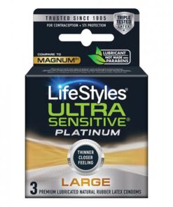 Lifestyles Ultra Sensitive Platinum Large 3pk