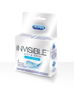 Durex Invisible Ultra Thin Latex Condoms 3 Pack