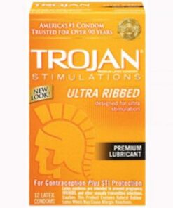 Trojan Stimulations Ultra Ribbed 12 Pack