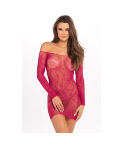 Open Season Off Shoulder Dress Sangria 3x4