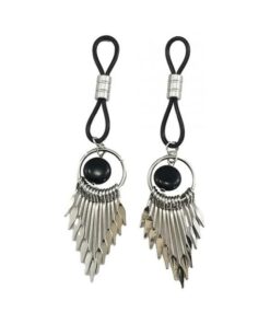 Bijoux De Nip Nipple Halos W/silver Arrows - Black
