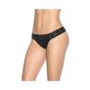 Lace Trim Thong Black Xl