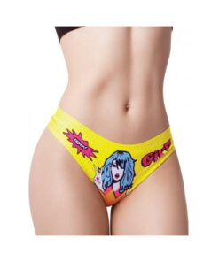 =mememe Comic Fans Printed Thong Xl