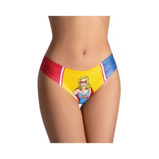 =mememe Comics Wonder Girl Printed Thong Lg