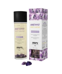 Exsens Of Paris Organic Massage Oil Sweet Almond Amethyst Crystals