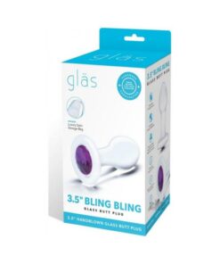 Glas 3.5" Bling Bling Glass Butt Plug