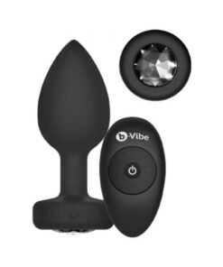 B-vibe Vibrating Jewels - Remote Control - Rechargeable - Black Diamond (m/l)