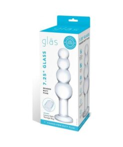 Glas Glass Beaded Butt Plug 7.25"