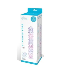 Glas Purple Rose Nubby Glass Dildo 9"