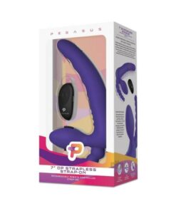 Remote Strapless Dp Strap On 7 Purple