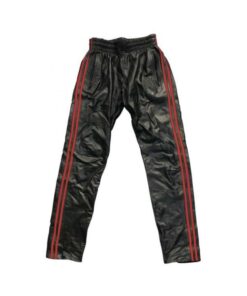 Prowler Red Leather Joggers Red Lg