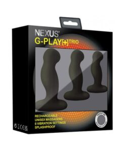 Nexus G-play Trio+ Unisex Vibrator Pack S/m/l Sizes Black