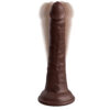 King Cock Elite Vibrating Silicone Dual-density Cock With Remote 7 In. Brown