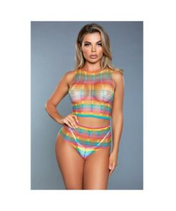 Bare it all Bodystocking Rainbow OS