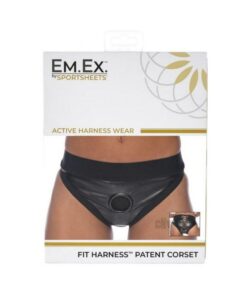 Em Ex Fit Harness Corset Xlarge Black